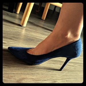 GUESS Blue Suede Heels